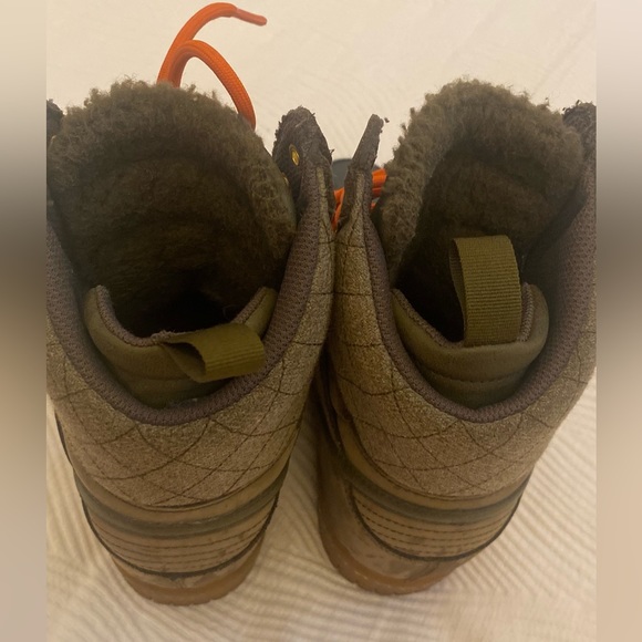 Nike Dunk Sky Hi Green and Navy Leather with Orange Laces Women’s Size 8 - Picture 4 of 7